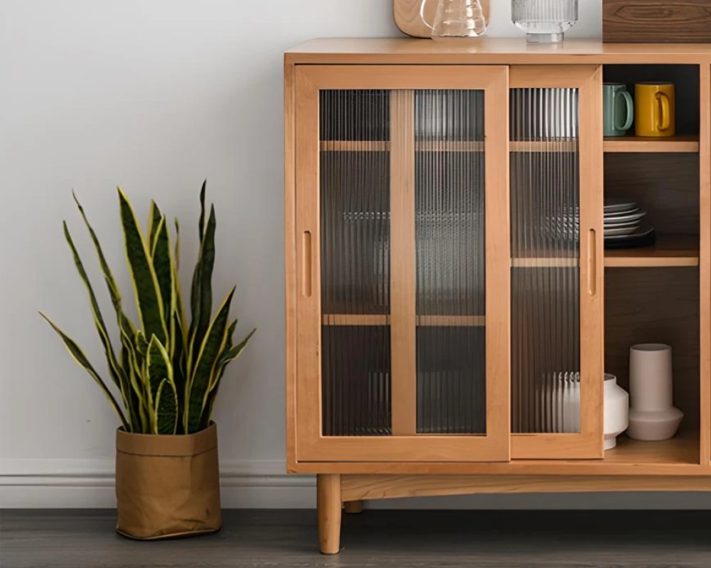 sideboard buffet cabinet glass doors