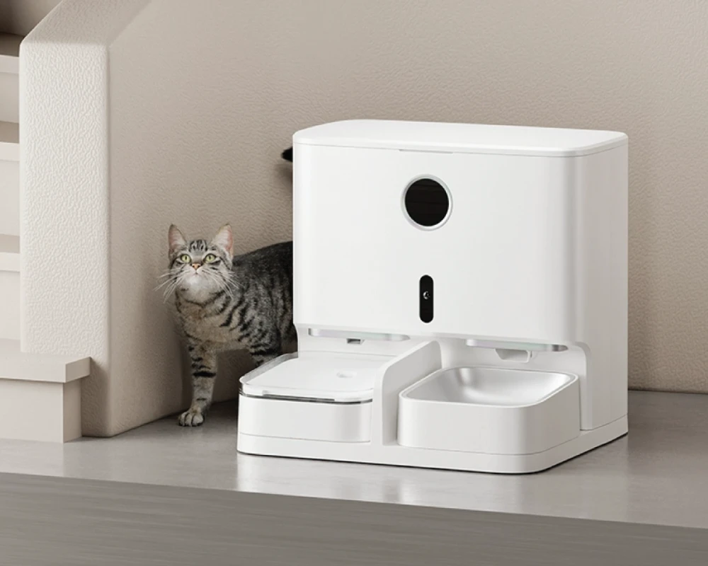 automatic dry food pet feeder